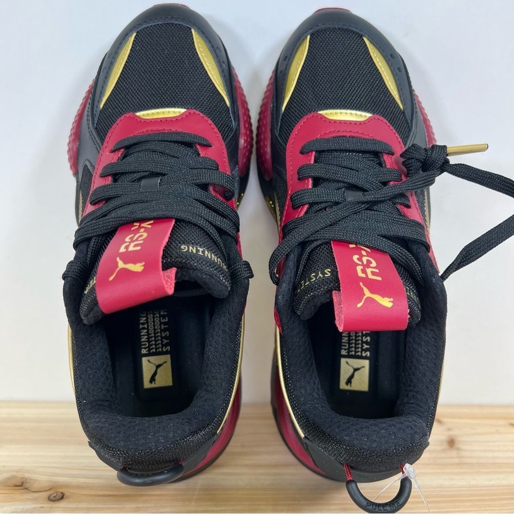 NEW Puma RS-X Glitz CC womens runnings shoes size 8 black red gold - Picture 6 of 10